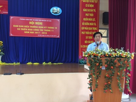 Hội nghị giao ban Hiệu trưởng tháng 10 và triển khai phương hướng hoạt động tháng 11 năm 2017